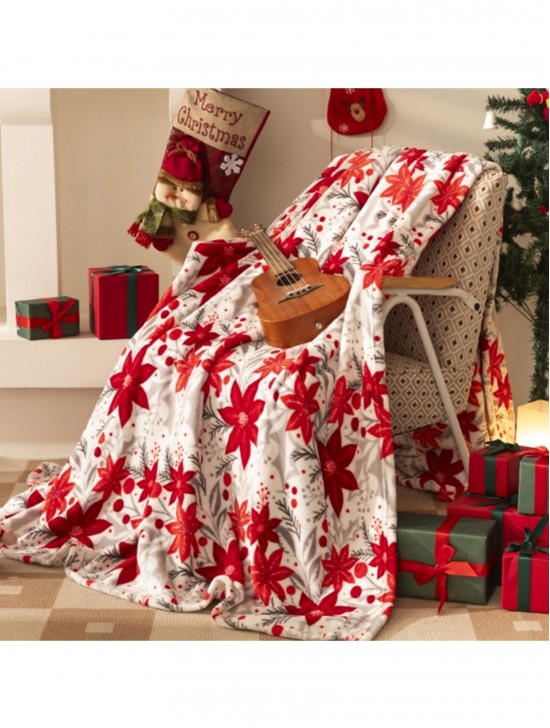 Double Sided Holiday Flannel Blanket